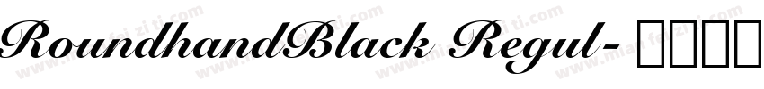 RoundhandBlack Regul字体转换